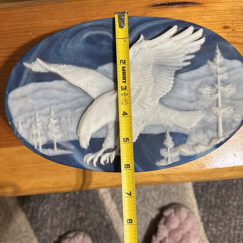 Incolay Stone Eagle Design Trinket Jewelry Box 10